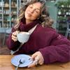 Gym+Coffee Ladies Industry Fleece High Collar Jacket Cherry Crush