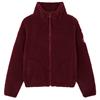 Gym+Coffee Ladies Industry Fleece High Collar Jacket Cherry Crush