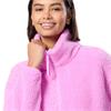 Gym+Coffee Ladies Industry Fleece High Collar Jacket Neon Pink
