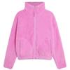 Gym+Coffee Ladies Industry Fleece High Collar Jacket Neon Pink