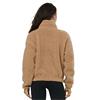 Gym+Coffee Ladies Industry Fleece High Collar Jacket Sandstone