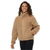Gym+Coffee Ladies Industry Fleece High Collar Jacket Sandstone