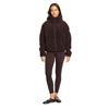 Gym+Coffee Ladies Industry Fleece High Collar Jacket Mocha Bean