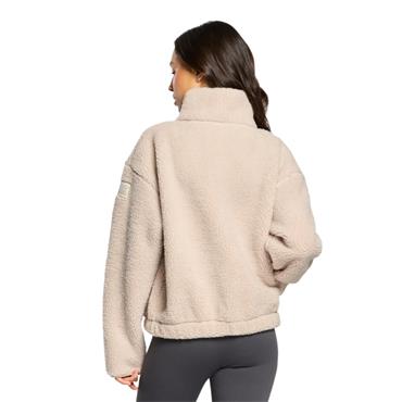Gym+Coffee Ladies Industry Fleece High Collar Jacket Natural