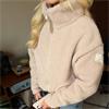 Gym+Coffee Ladies Industry Fleece High Collar Jacket Natural