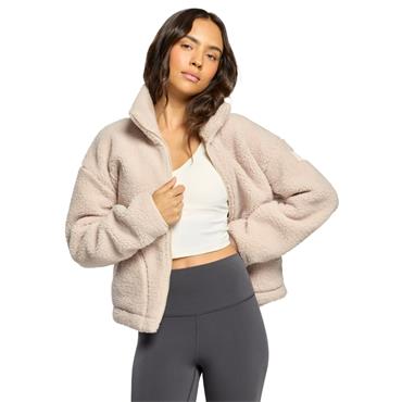 Gym+Coffee Ladies Industry Fleece High Collar Jacket Natural