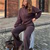 Gym+Coffee Ladies Wide Leg Joggers Mocha Bean