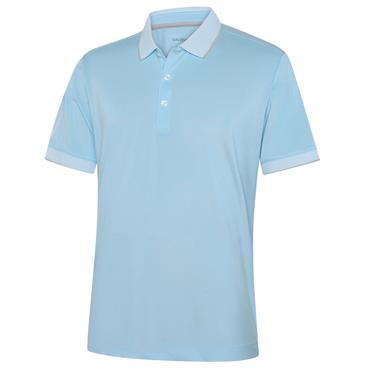 Galvin Green Gents Moon Breathable Polo Shirt Crystal Blue - Sand