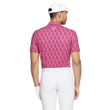 Galvin Green Gents Martinez Breathable Polo Shirt Pink - Green