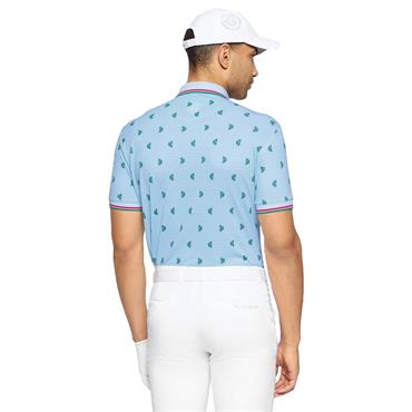 Galvin Green Gents Mendez Breathable Polo Shirt Crystal Blue - Green