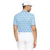 Galvin Green Gents Mendez Breathable Polo Shirt Crystal Blue - Green