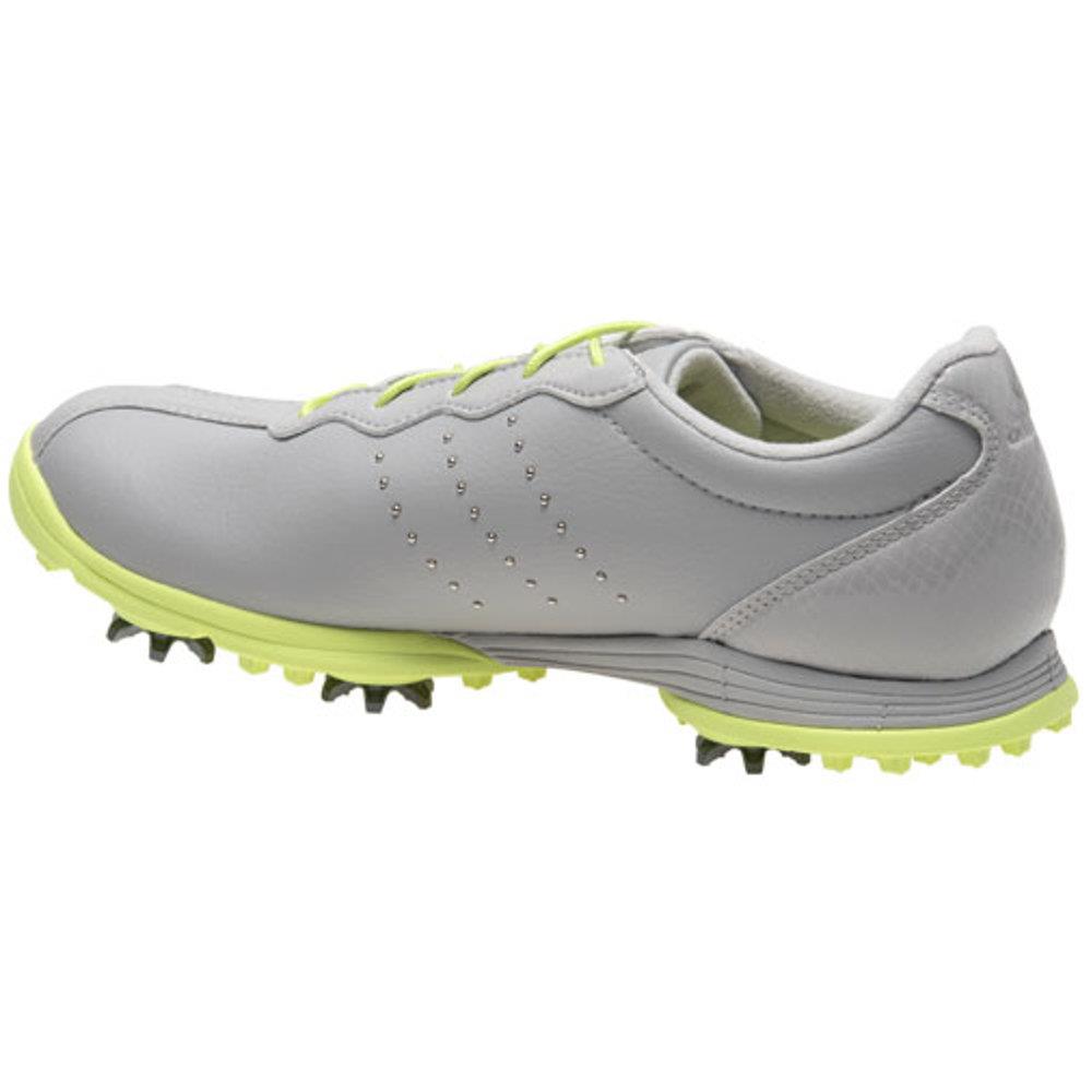 adidas Ladies Adipure DC Golf Shoes Grey Silver Yellow