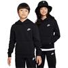 Nike Junior Pullover Hoodie Black - White (010)