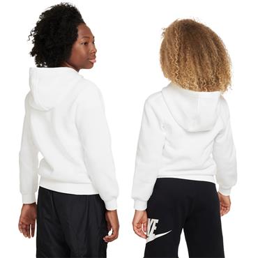 Nike Junior Pullover Hoodie White - Black (100)