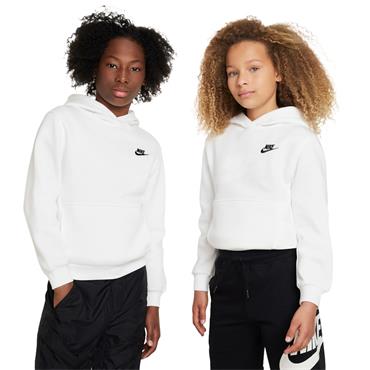 Nike Junior Pullover Hoodie White - Black (100)