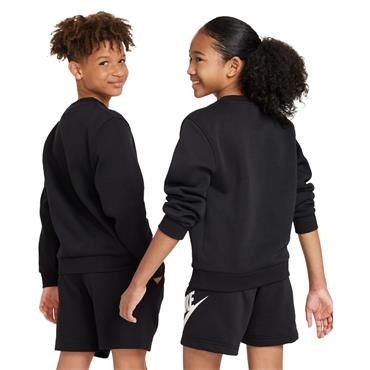 Nike Junior Sportswear Club Fleece Sweatshirt Black - White (010)