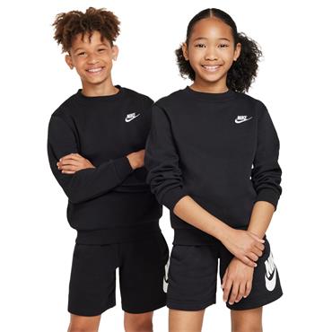 Nike Junior Sportswear Club Fleece Sweatshirt Black - White (010)