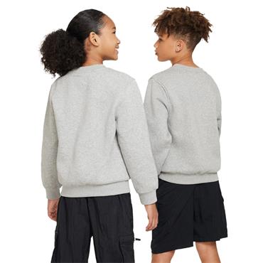 Nike Junior Sportswear Club Fleece Sweatshirt Dark Grey Heather - White (063)