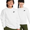 Nike Junior Sportswear Club Fleece Sweatshirt White - Black (100)