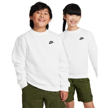 Nike Junior Sportswear Club Fleece Sweatshirt White - Black (100)