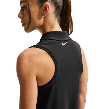 Nike Ladies Dri-FIT Sleeveless Polo Shirt Black - White (010)