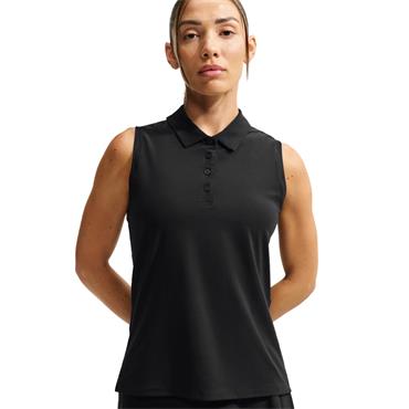 Nike Ladies Dri-FIT Sleeveless Polo Shirt Black - White (010)