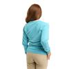 Green Lamb Ladies Superwool V Neck Sweater Turquoise