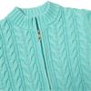 Green Lamb  Ladies ½ Zip Chuncky Cable Sweater Aqua