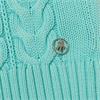 Green Lamb  Ladies ½ Zip Chuncky Cable Sweater Aqua