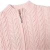 Green Lamb Ladies ½ Zip Chuncky Cable Sweater Baby Pink