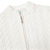 Green Lamb  Ladies ½ Zip Chuncky Cable Sweater White