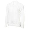 Green Lamb  Ladies ½ Zip Chuncky Cable Sweater White
