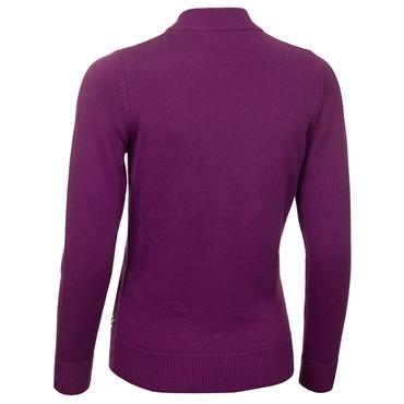 Green Lamb Ladies ½ Zip Chunky Sweater Berry