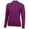 Green Lamb Ladies ½ Zip Chunky Sweater Berry