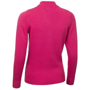 Green Lamb Ladies ½ Zip Chunky Sweater Fuchsia