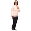 Green Lamb Ladies Lined ½ Zip Cable Sweater Baby Pink