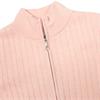Green Lamb Ladies Lined ½ Zip Cable Sweater Baby Pink