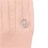 Green Lamb Ladies Lined ½ Zip Cable Sweater Baby Pink