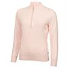 Green Lamb Ladies Lined ½ Zip Cable Sweater Baby Pink