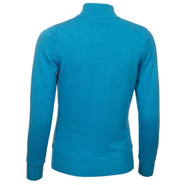 Green Lamb Ladies Lined ½ Zip Cable Sweater Blue