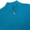 Green Lamb Ladies Lined ½ Zip Cable Sweater Blue