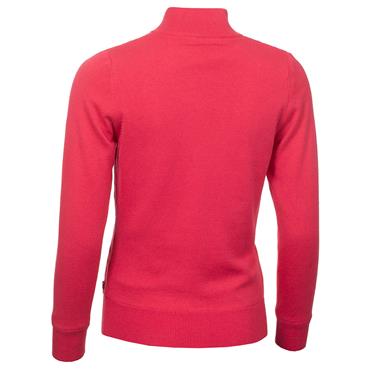 Green Lamb Ladies Lined ½ Zip Cable Sweater Rose