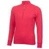Green Lamb Ladies Lined ½ Zip Cable Sweater Rose