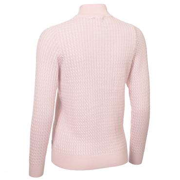 Green Lamb Ladies Wool Mix Cable Sweater Baby Pink