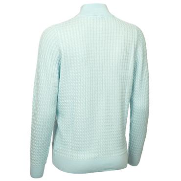 Green Lamb Ladies Wool Mix Cable Sweater Opal