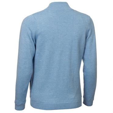 Green Lamb Ladies Full Zip Lined Cardigan with Diagonal Stitch Blue