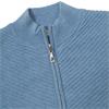 Green Lamb Ladies Full Zip Lined Cardigan with Diagonal Stitch Blue