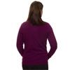 Green Lamb Ladies Full Zip Lined Cardigan with Diagonal Stitch Damson