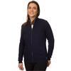 Green Lamb Ladies Full Zip Lined Cardigan with Diagonal Stitch Navy