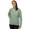 Green Lamb Ladies Full Zip Lined Cardigan with Diagonal Stitch Sage